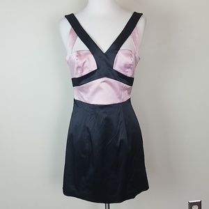 🍄Bebe bodycon mini dress pink black medium